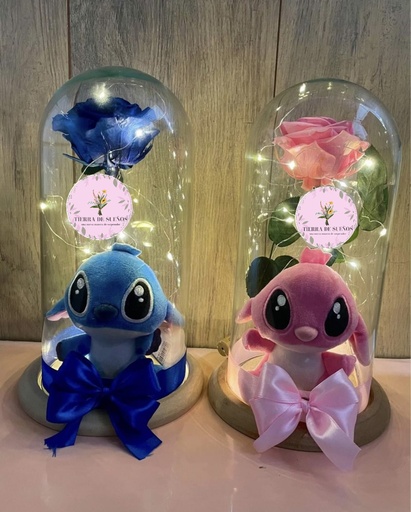 Rosa con peluche 
