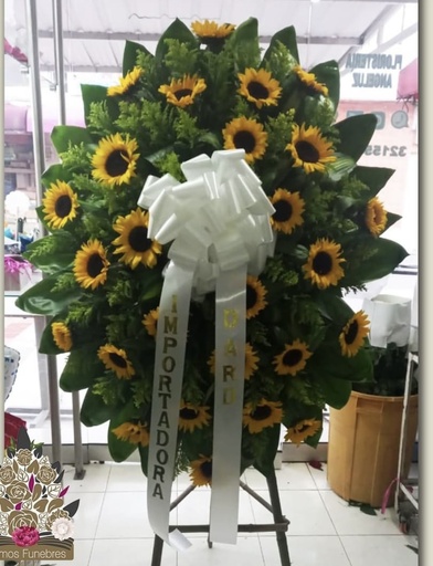 Corona con girasoles 